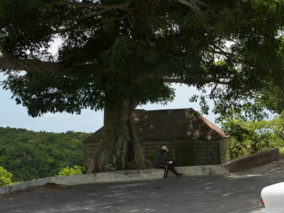 Sombra e sossego para uma boa leitura, em Montserrat, no Caribe