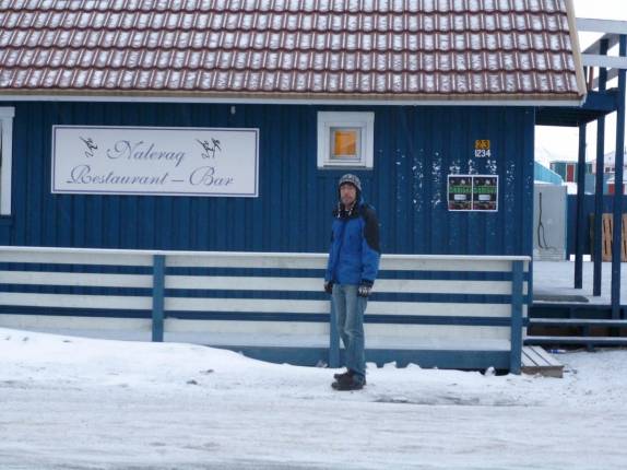 Um dos bares-cafés de Ilulissat, na Groelândia Um dos bares-cafés de Ilulissat, na Groelândia