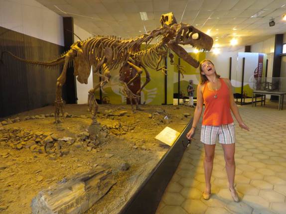 Visitando o museu paleontológico do Parque Provincial Ischigualasto, na Argentina Visitando o museu paleontológico do Parque Provincial Ischigualasto, na Argentina