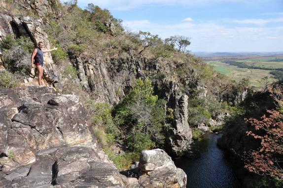 Vista da parte de cima da Cachoeira Águas Claras em Delfinópolis - MG