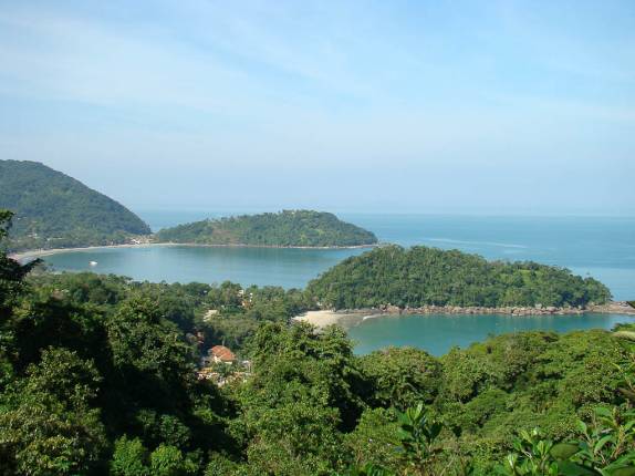 Vista das praias do Lázaro e Domingas Dias em Ubatuba - SP Vista das praias do Lázaro e Domingas Dias em Ubatuba - SP
