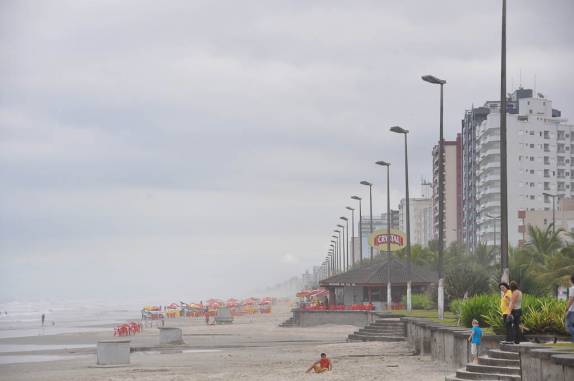 Visão de Praia Grande, no litoral sul de São Paulo