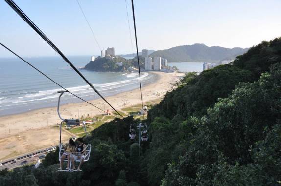 Visão do bondinho de São Vicente - SP