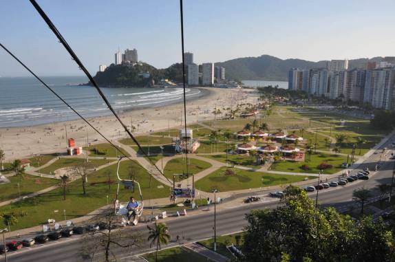 Visão do bondinho de São Vicente - SP