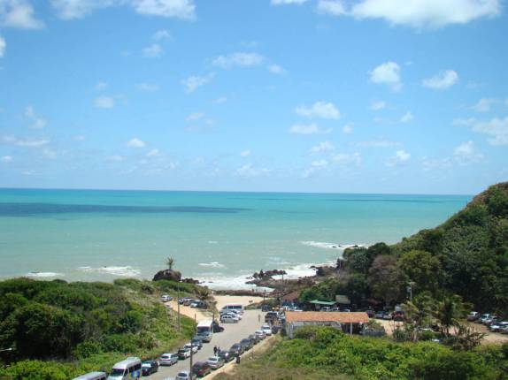 Visão do mirante da praia de Tambaba em Jacumã, distrito de Conde - PB Visão do mirante da praia de Tambaba em Jacumã, distrito de Conde - PB