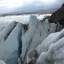 Enormes blocos de gelo em movimento na geleira Vatnajokull, no parque de Skaftafell, no sul da Islândia