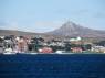 Chegando a Port Stanley, a capital de Falkland