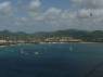 Vista da baía de Rodney Bay, do alto de Pigeon Island no norte de Santa Lúcia